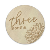 Floral Wooden Baby Milestone Cards