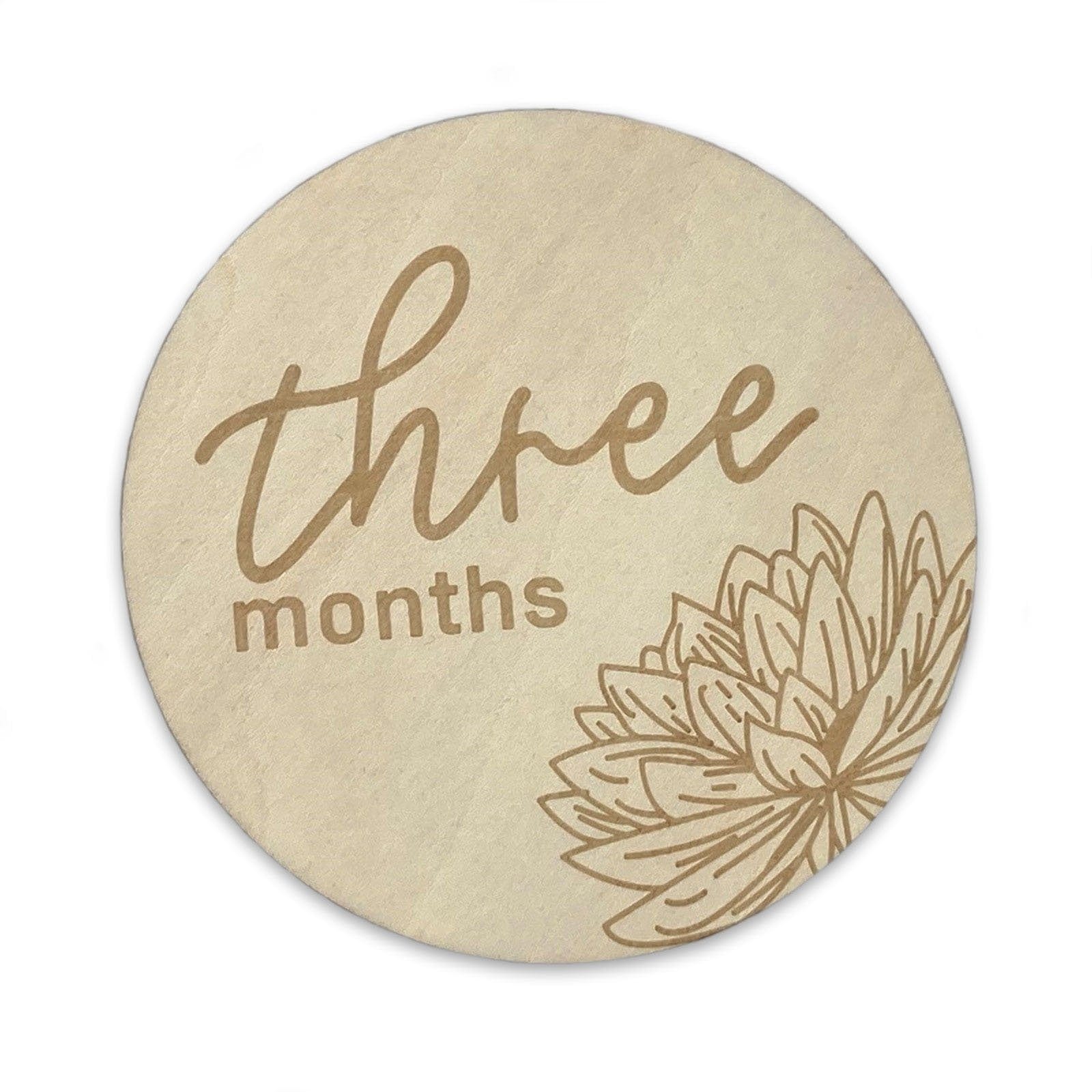 Floral Wooden Baby Milestone Cards