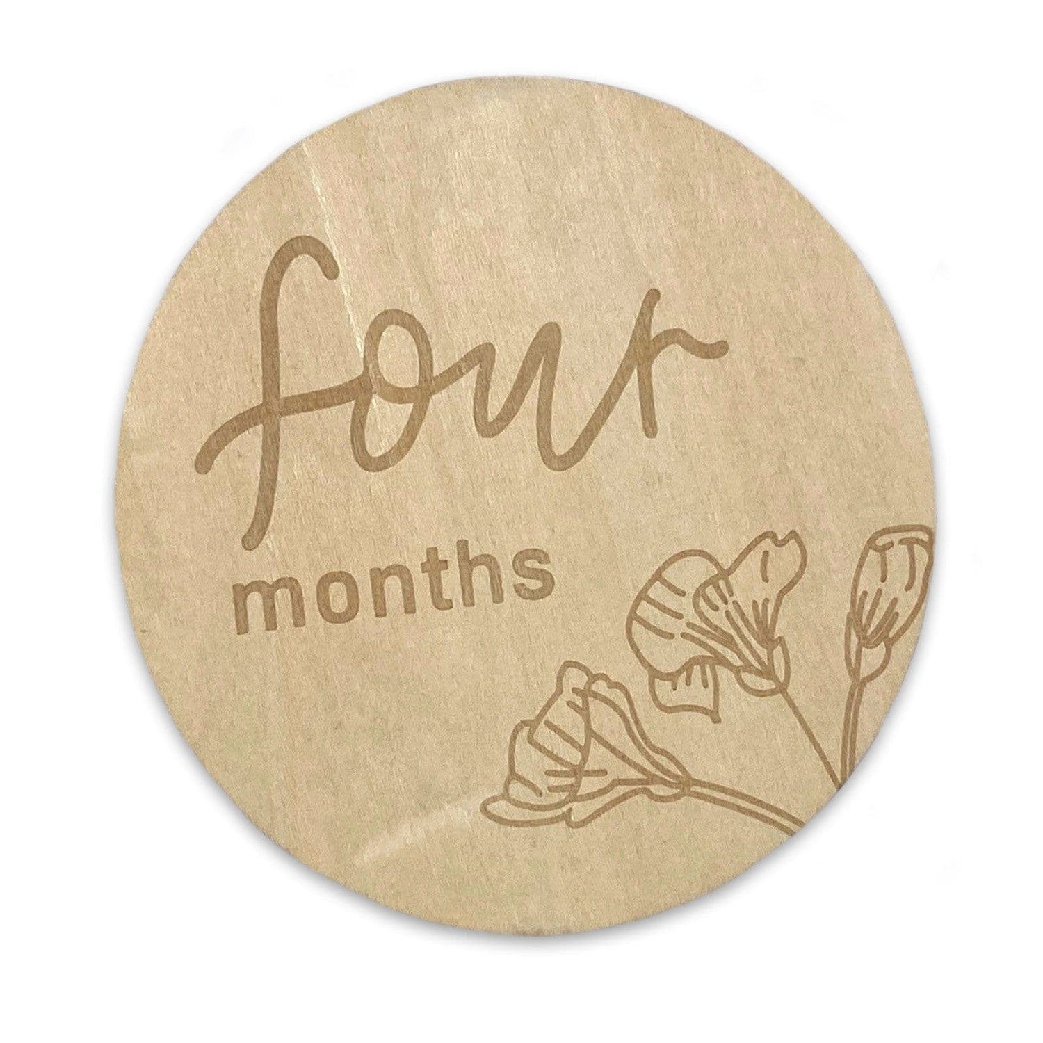 Floral Wooden Baby Milestone Cards