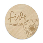 Floral Wooden Baby Milestone Cards