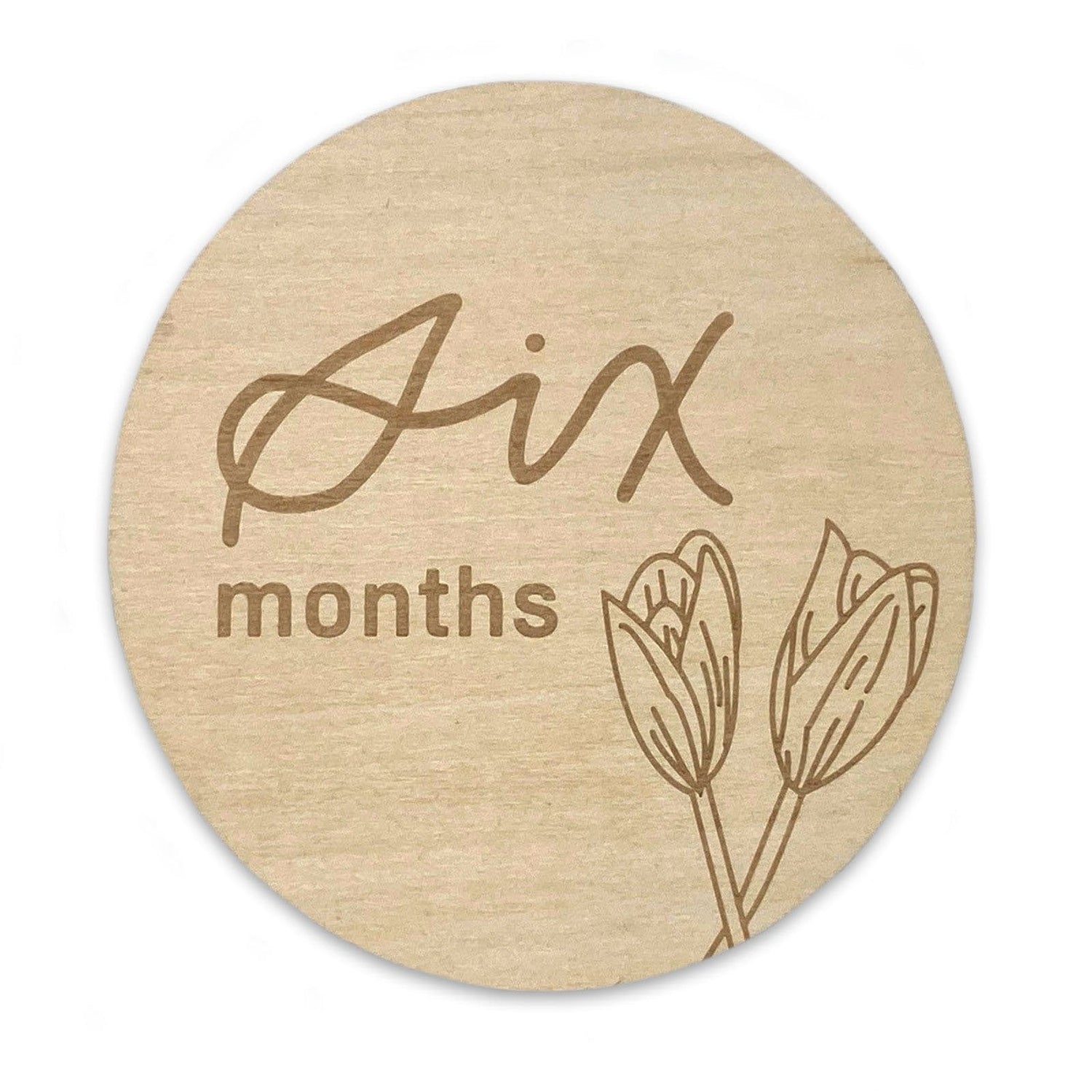 Floral Wooden Baby Milestone Cards