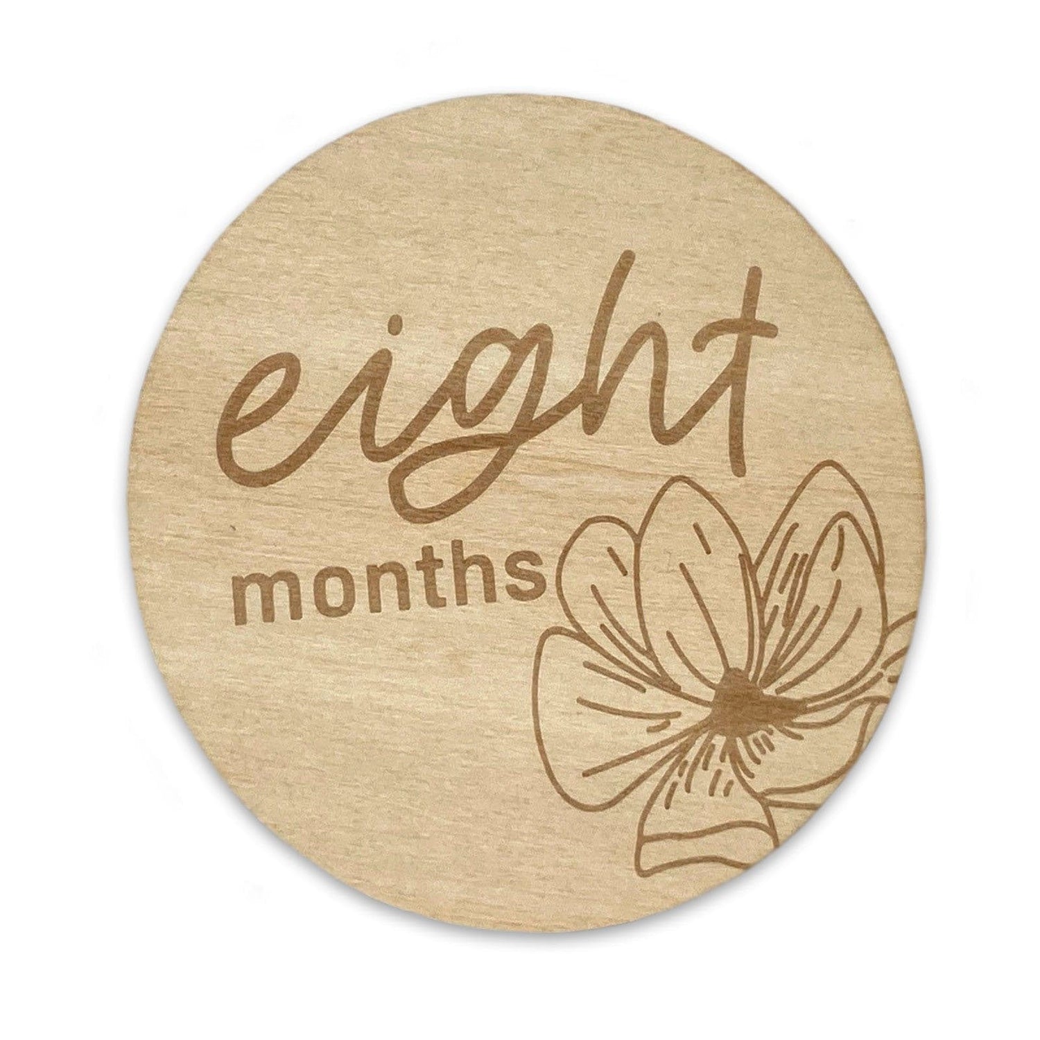 Floral Wooden Baby Milestone Cards