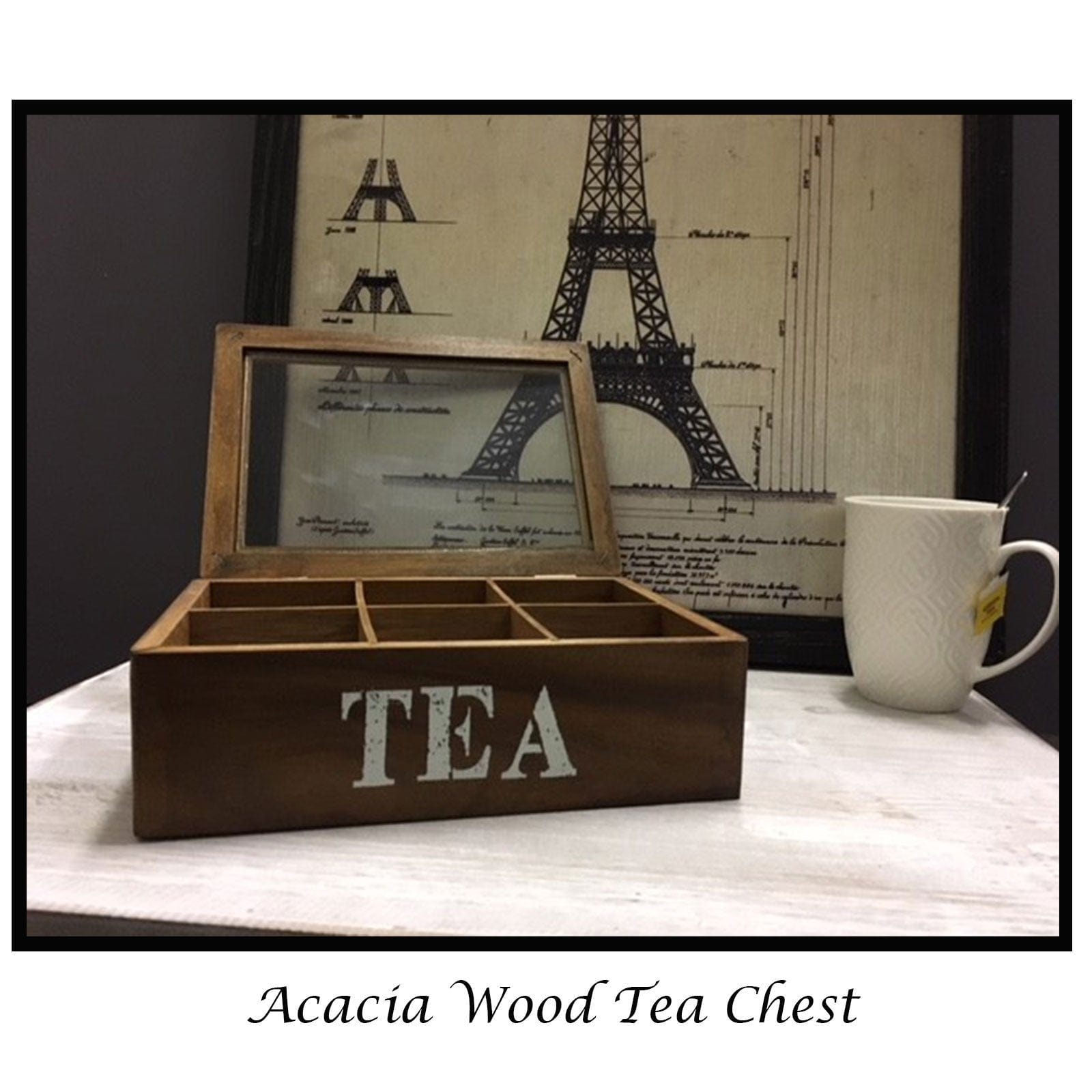 Acacia Wood Tea Box.