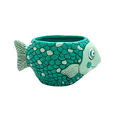 Baby Teal Fish Planter Pot Holder Allen Designs