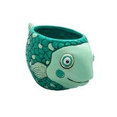 Baby Teal Fish Planter Pot Holder Allen Designs