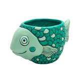 Baby Teal Fish Planter Pot Holder Allen Designs