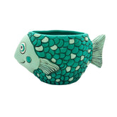Baby Teal Fish Planter Pot Holder Allen Designs