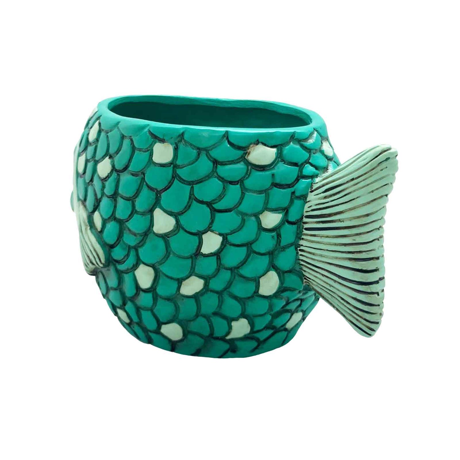 Baby Teal Fish Planter Pot Holder Allen Designs