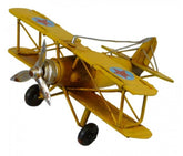 Bi-Wing Vintage Style Metal Plane.