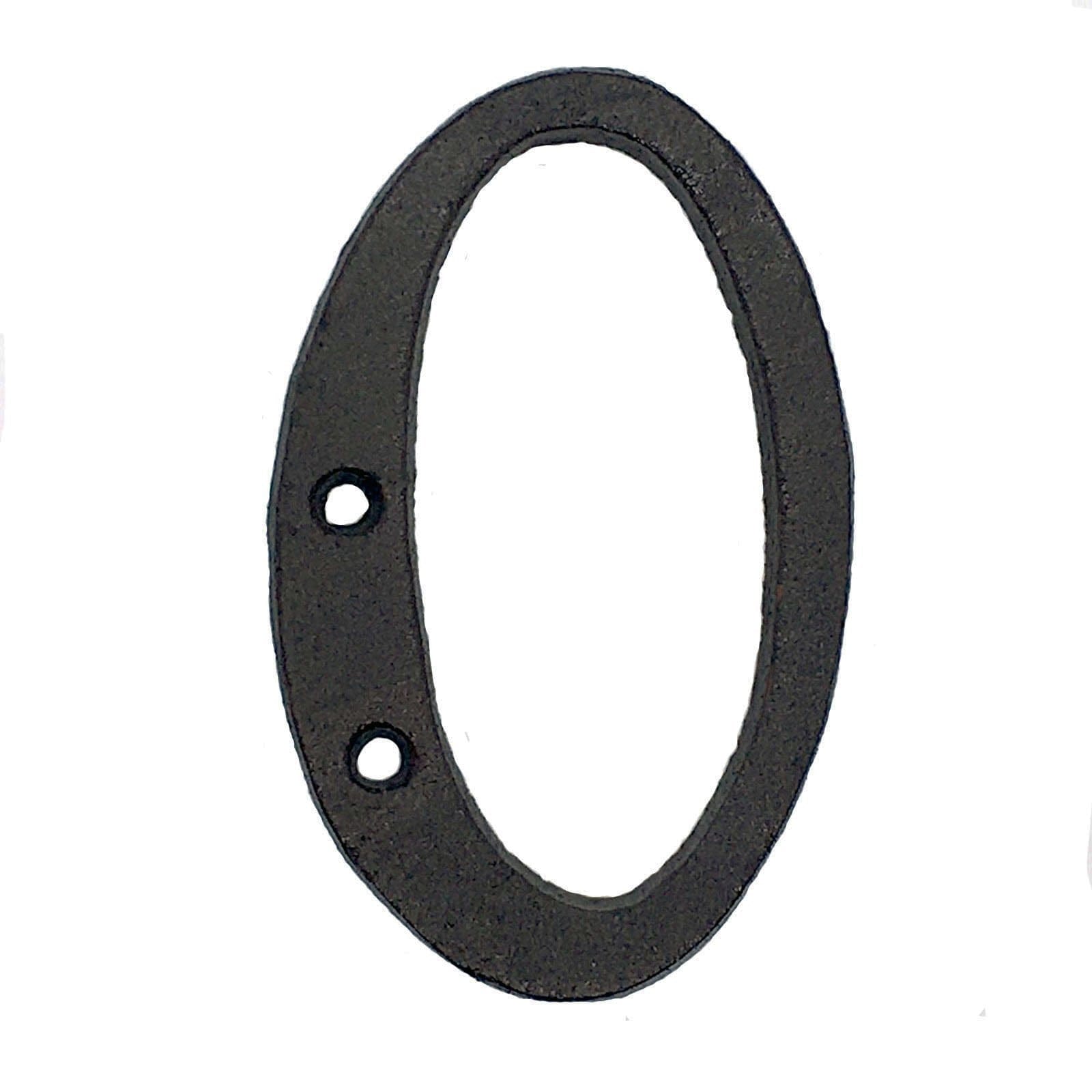 Black Italic Cast Iron House Numbers.