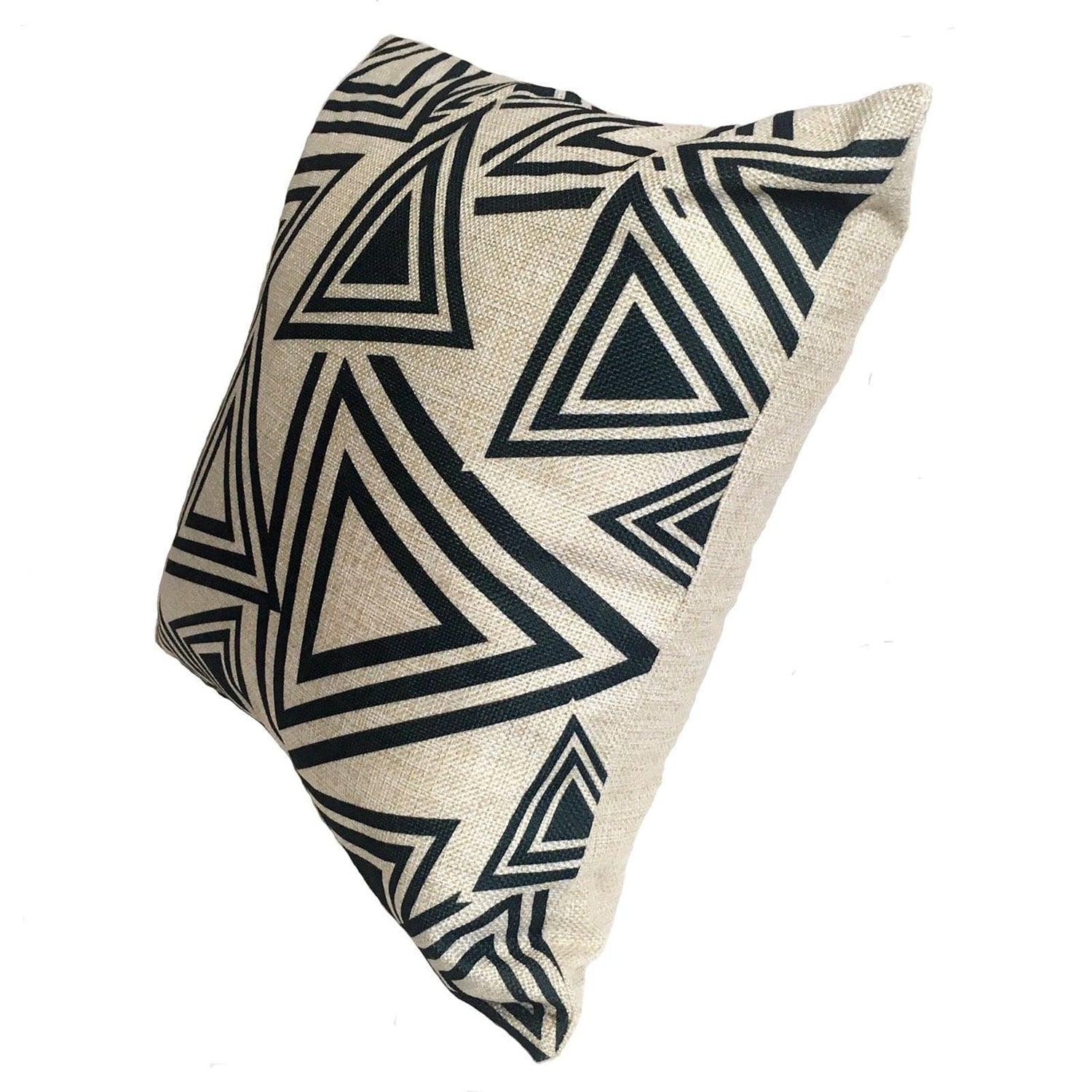 Black Geometric Cushion - 45cm.