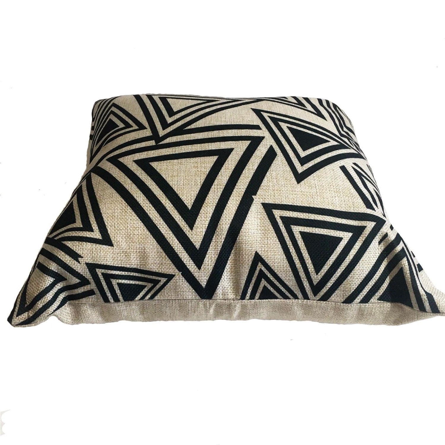 Black Geometric Cushion - 45cm.