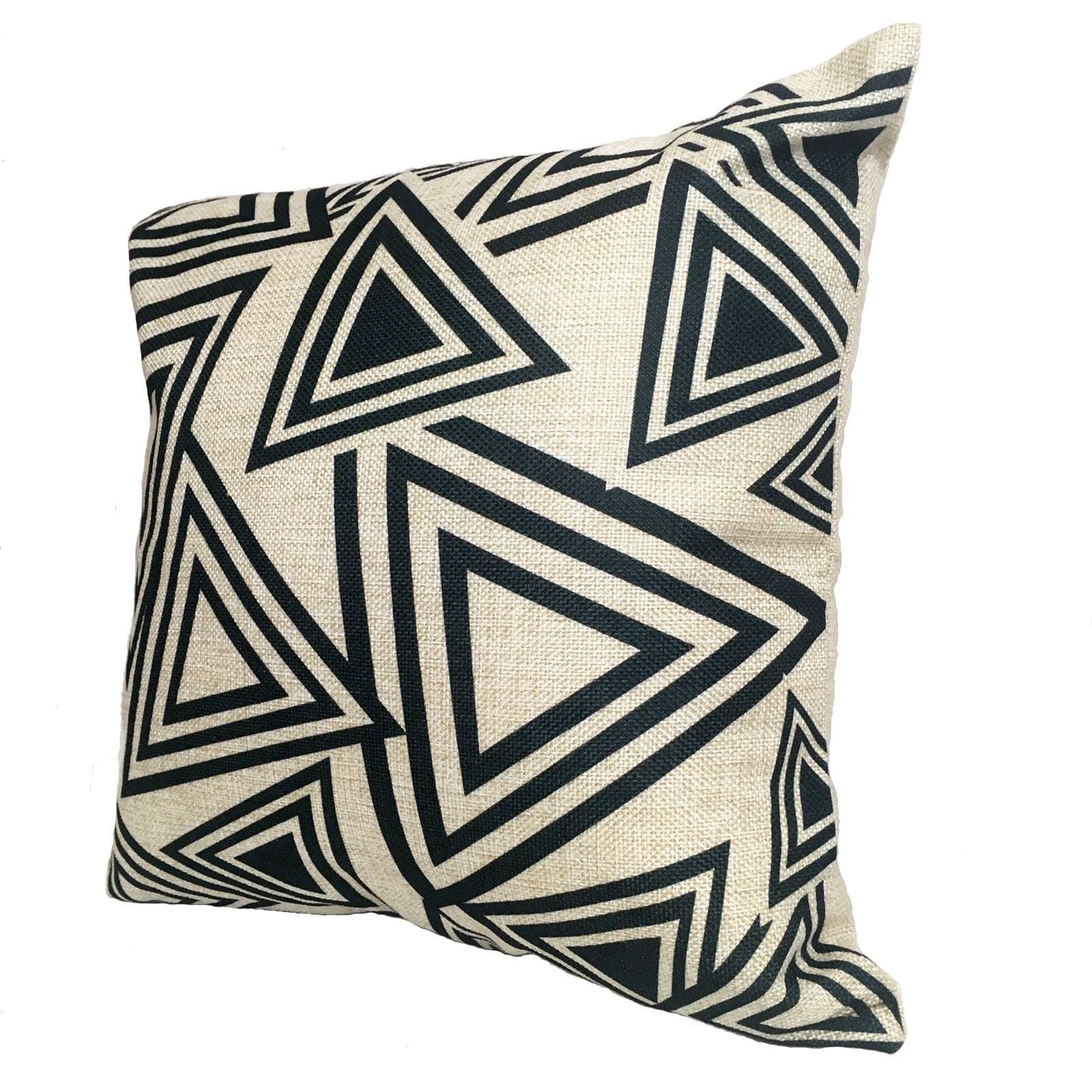 Black Geometric Cushion - 45cm.