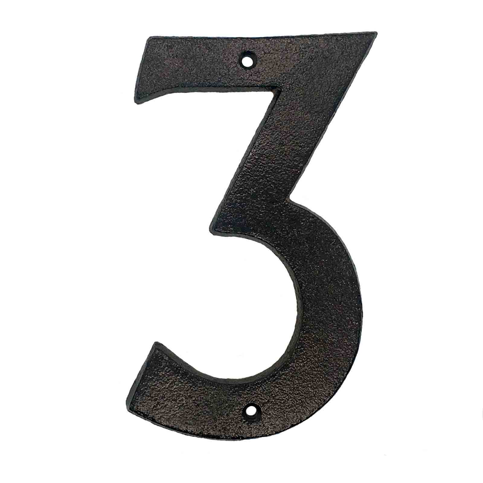 Black Cast Iron House Numbers & Letters