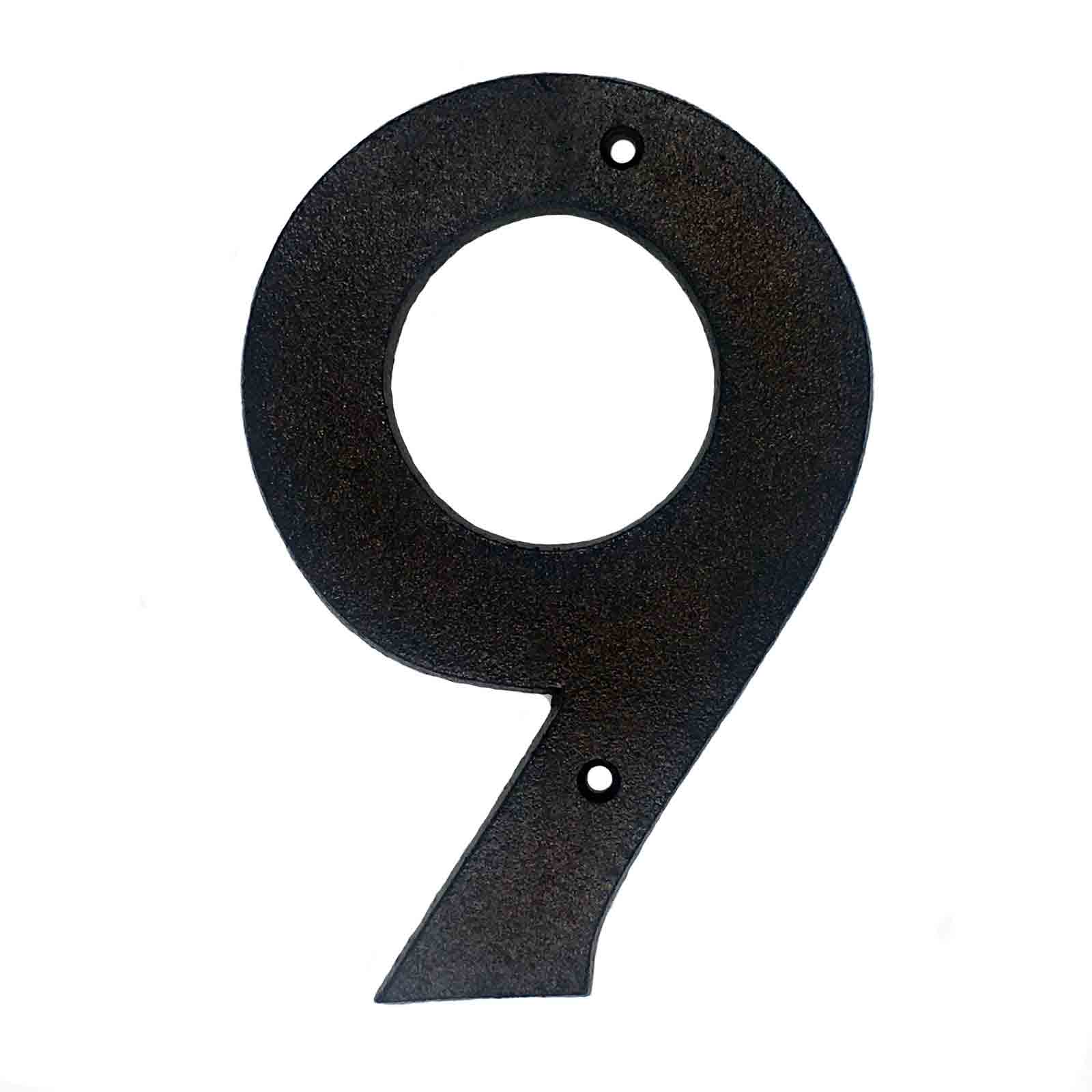 Black Cast Iron House Numbers & Letters