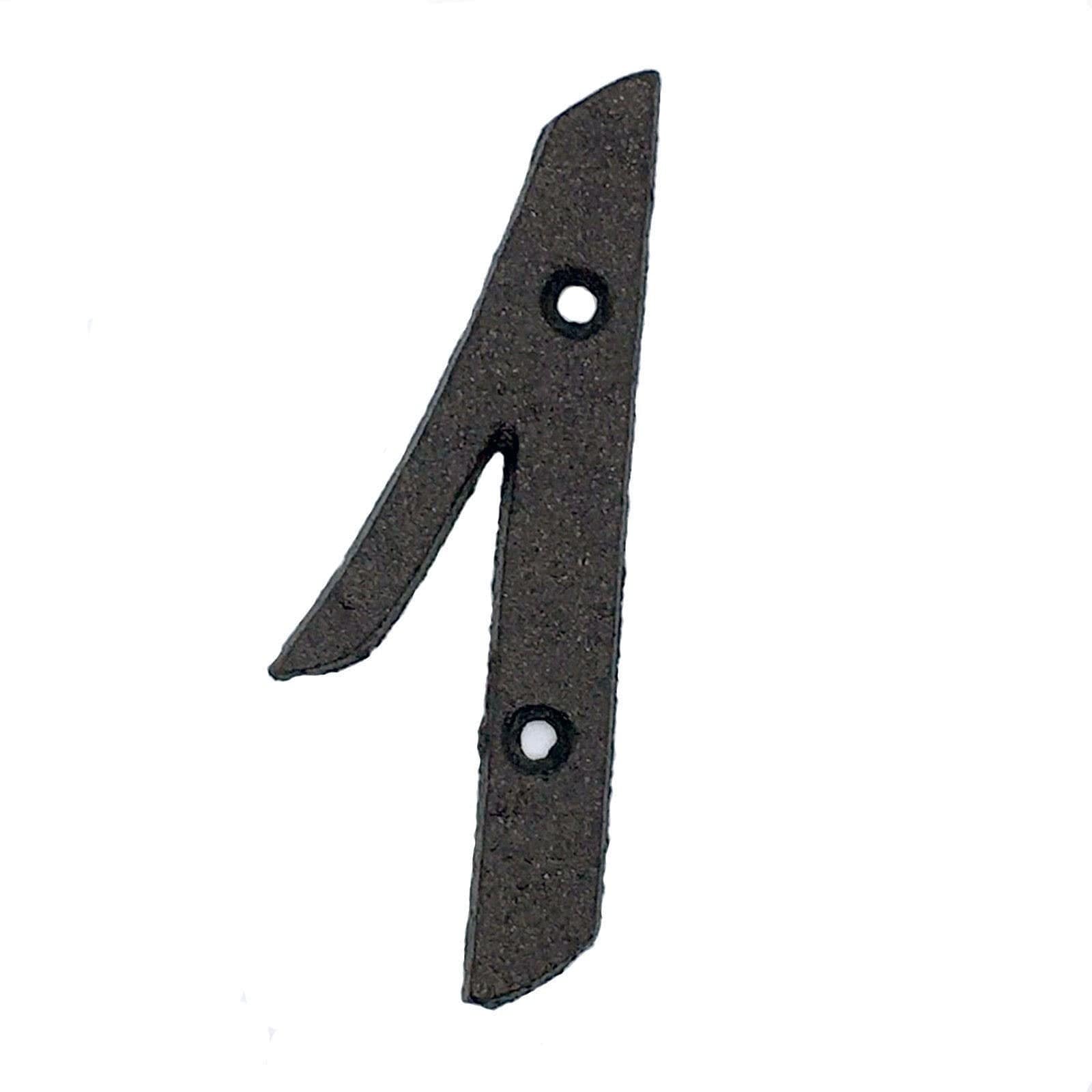 Black Italic Cast Iron House Numbers.