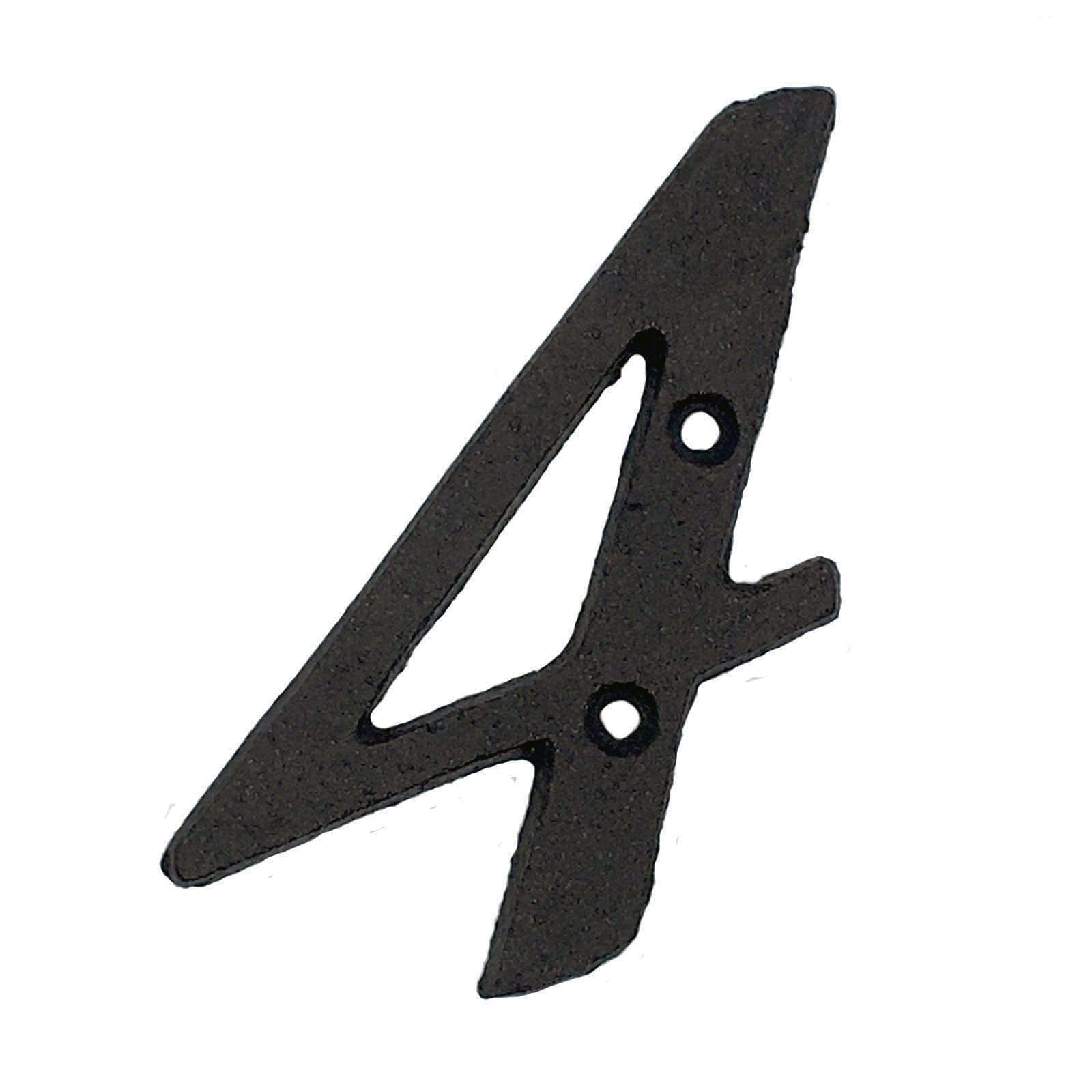 Black Italic Cast Iron House Numbers.