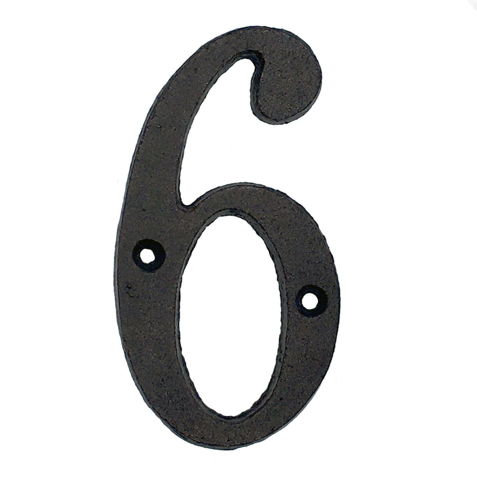 Black Italic Cast Iron House Numbers.