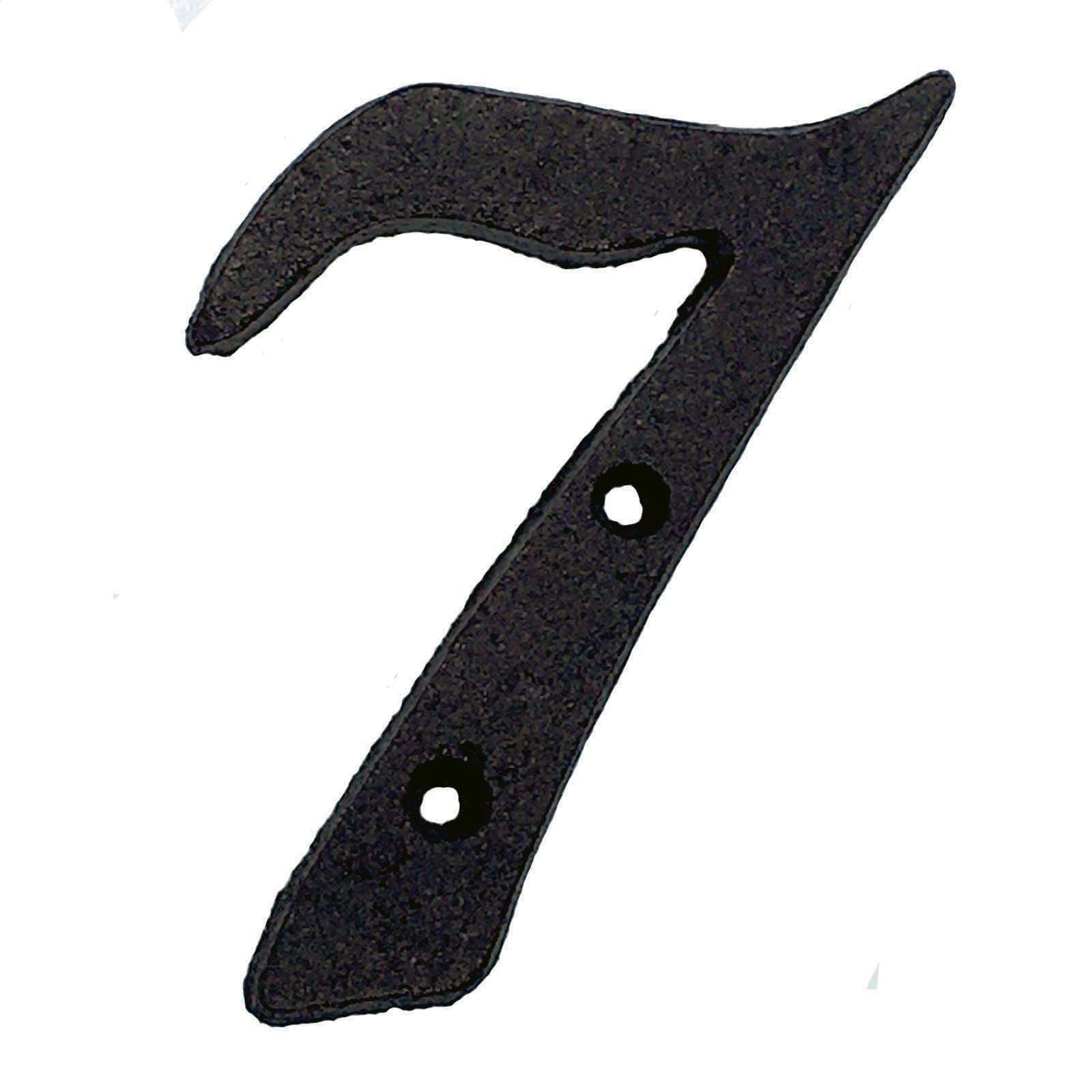 Black Italic Cast Iron House Numbers.