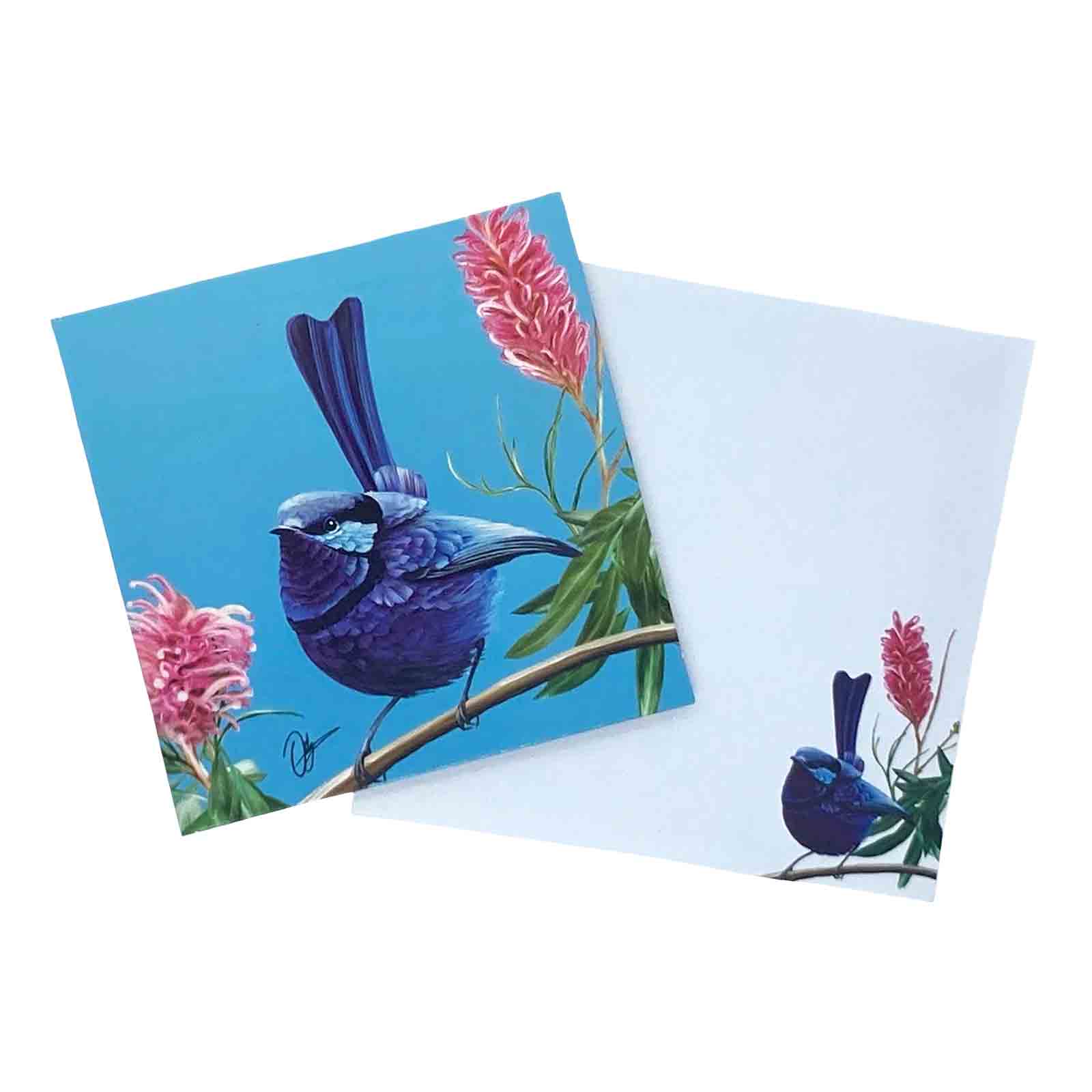 Blue Wren Birds of Australia Gift Tag Card