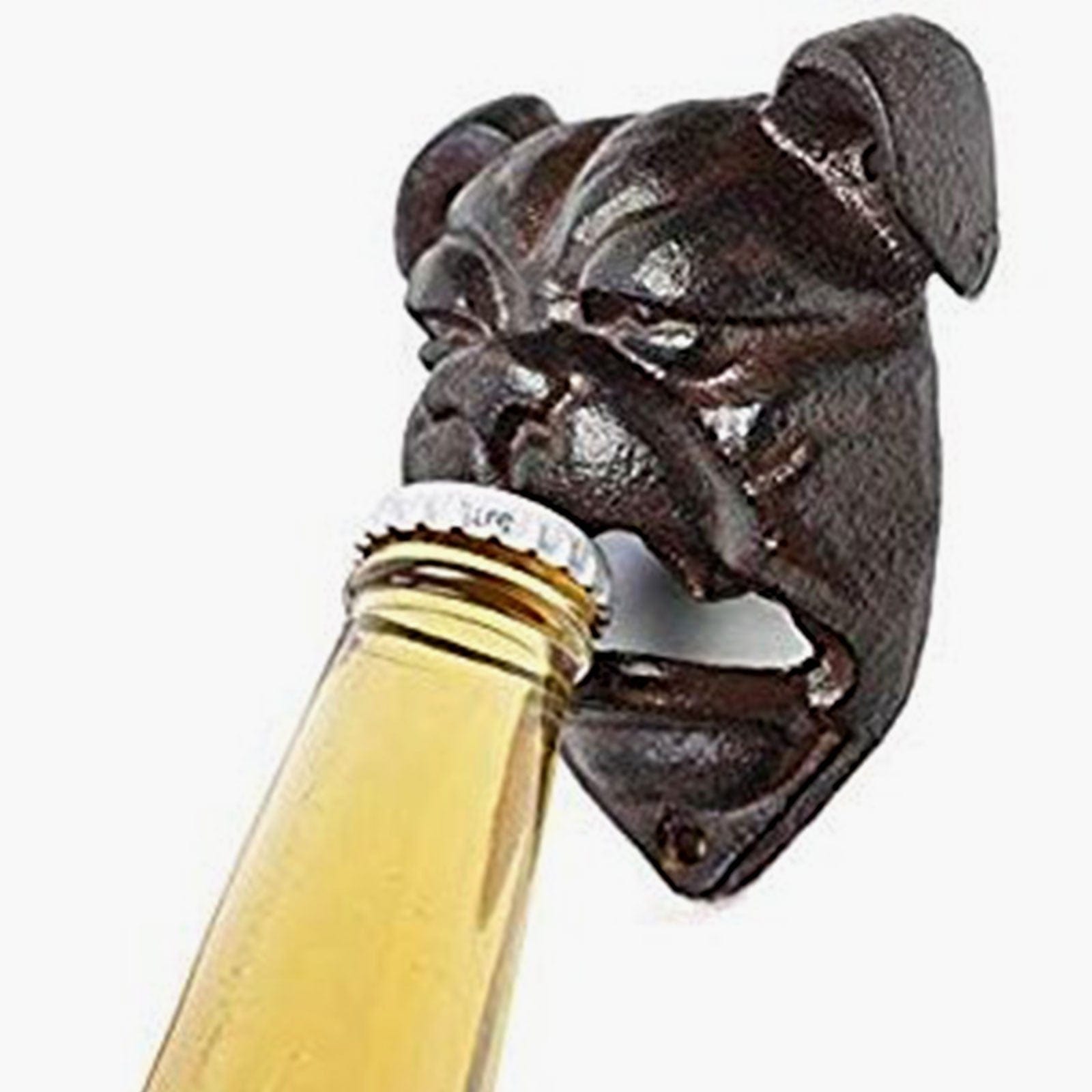 Bulldog Wall Mounted Bottle Opener - Cast Iron.