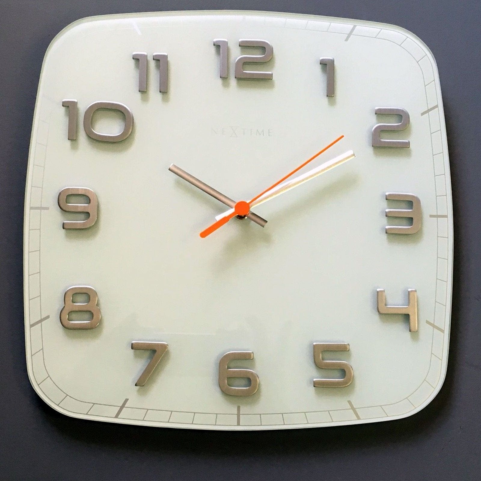 Nextime Square Classy Wall Clock - White.