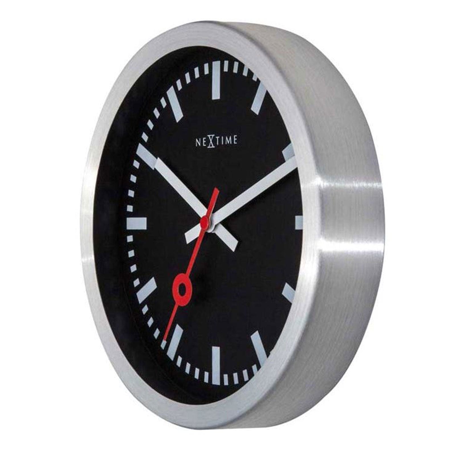 NeXtime 19cm Black Station Desk / Wall Clock.