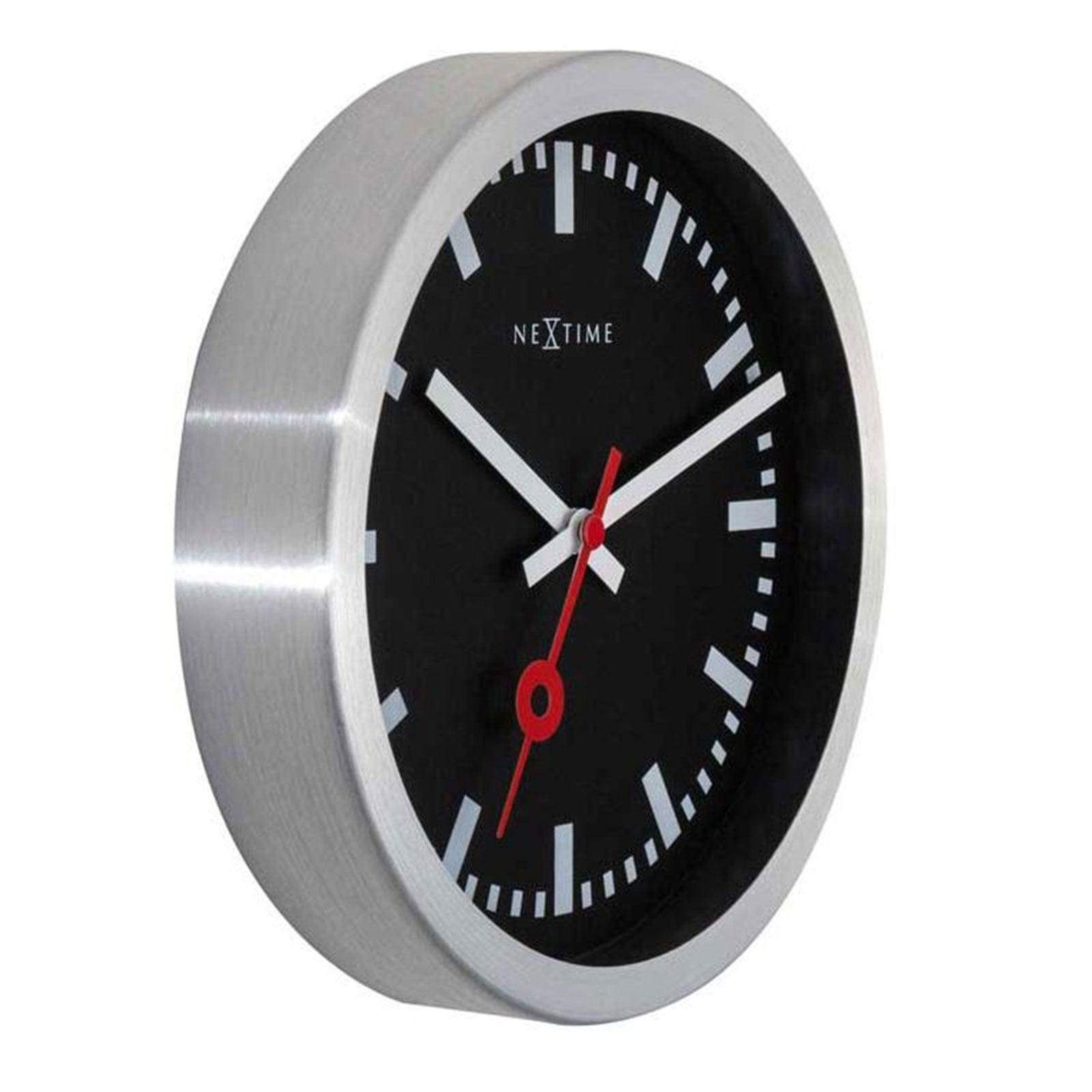 NeXtime 19cm Black Station Desk / Wall Clock.