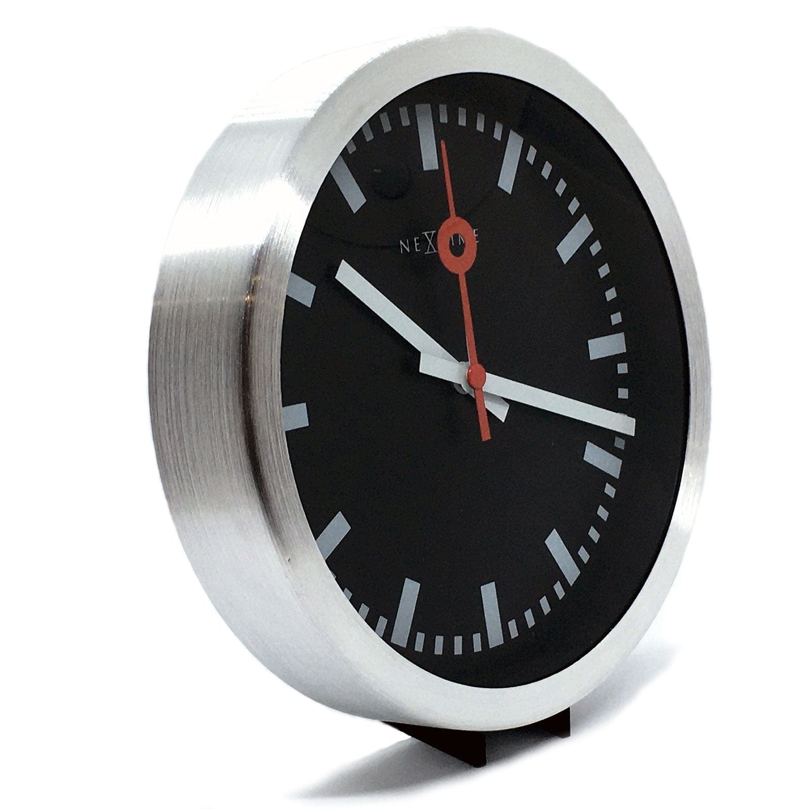NeXtime 19cm Black Station Desk / Wall Clock.