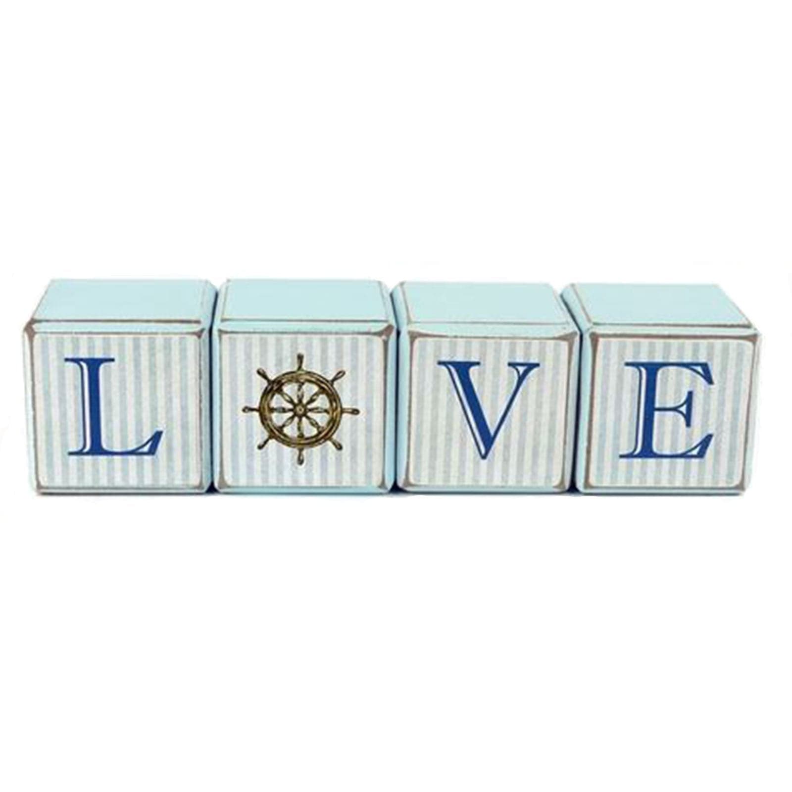 Coastal LOVE Wooden Letter Blocks.