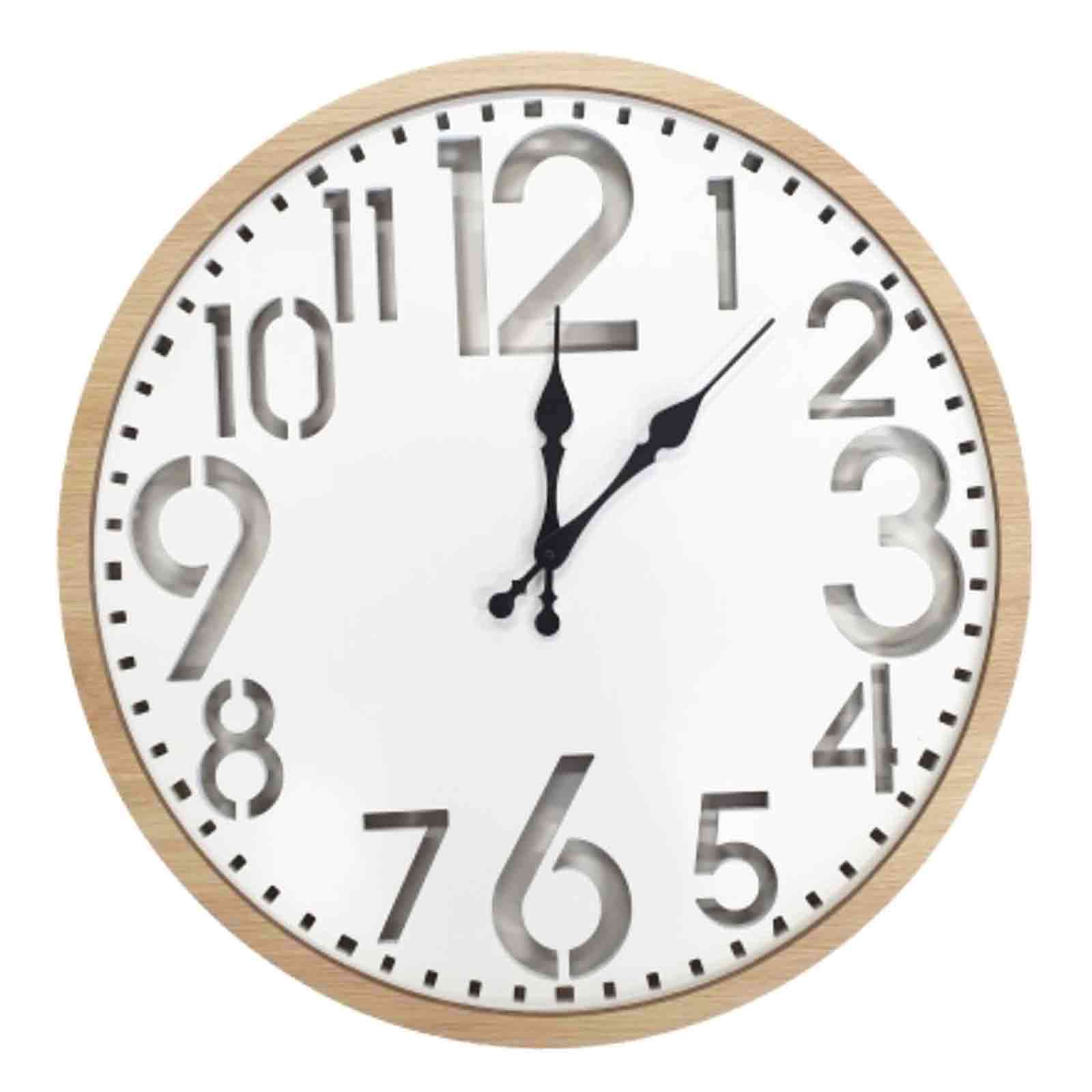 60cm White Cut-Out Wall Clock - Hello Homewares