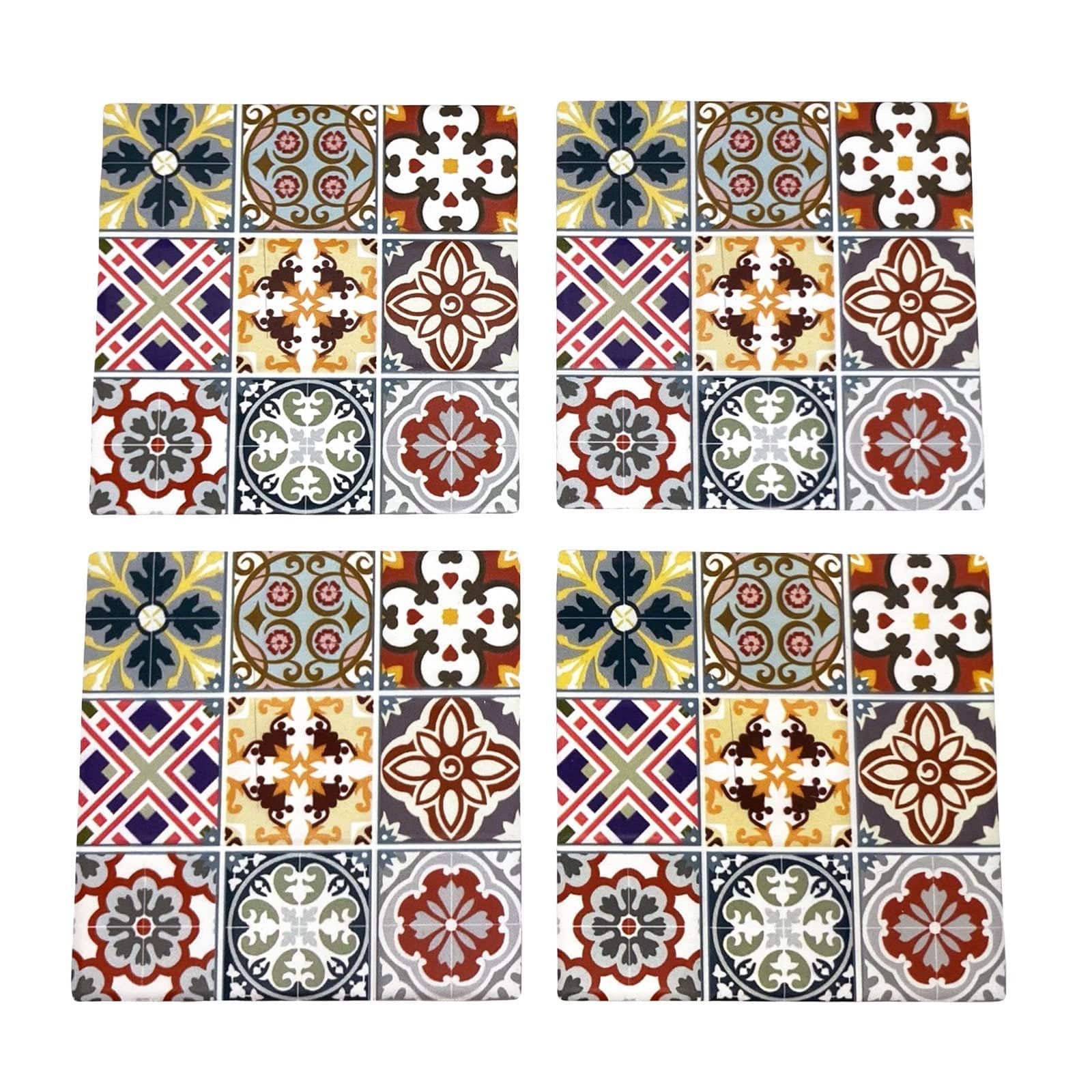 Moroccan Tile Coasters - Design 4 - Set of 4