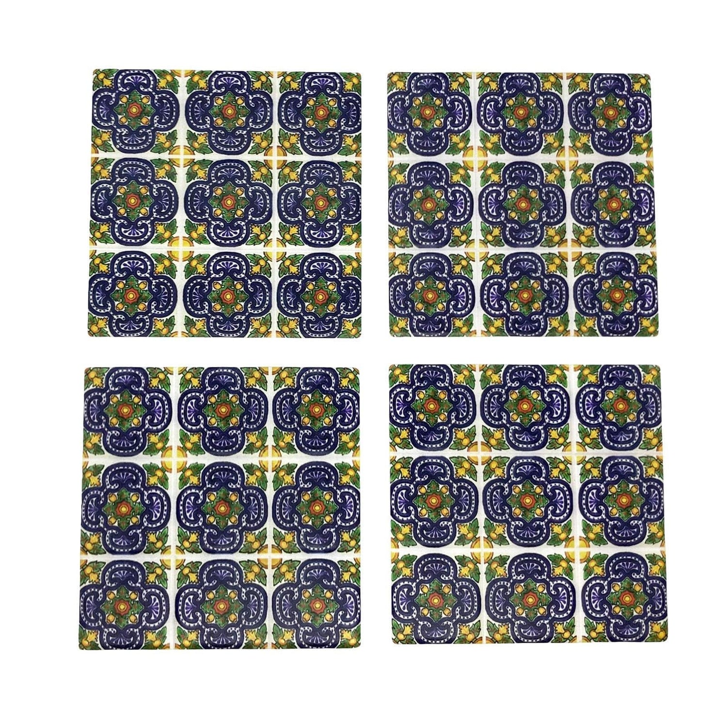 Moroccan Tile Coasters - Design 6 - Set of 4