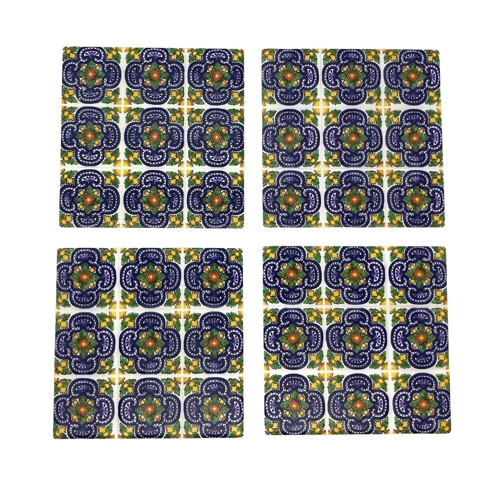 Moroccan Tile Coasters - Design 6 - Set of 4