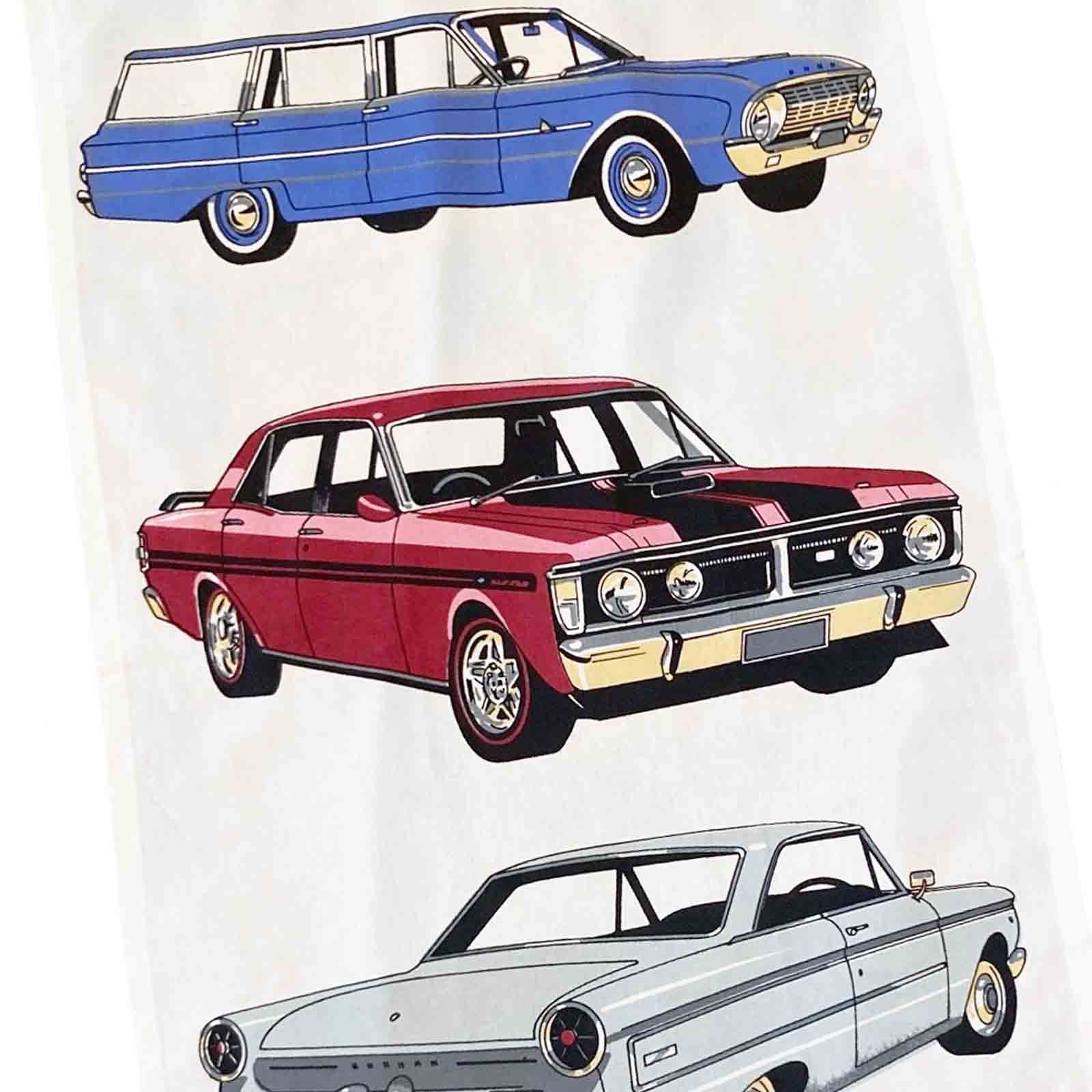 FALCON - CLASSIC CARS 100% Cotton Tea Towel
