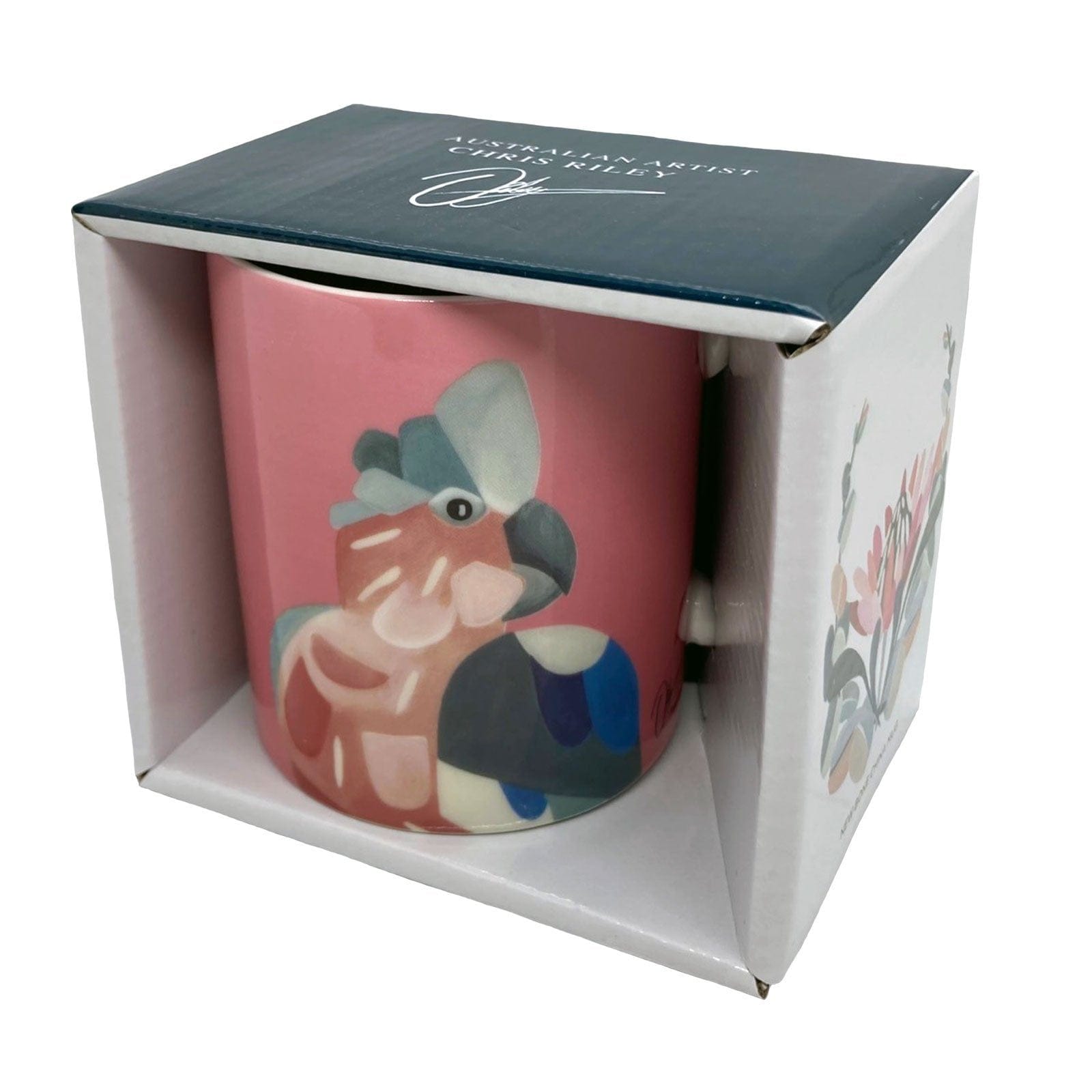 Chris Riley Pink Galah Bone China Mug.