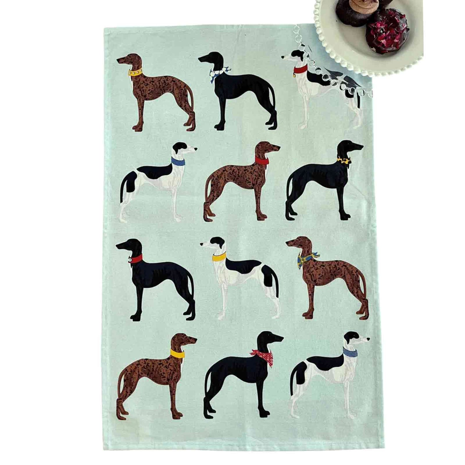 Greyhounds 100% Cotton Tea Towel