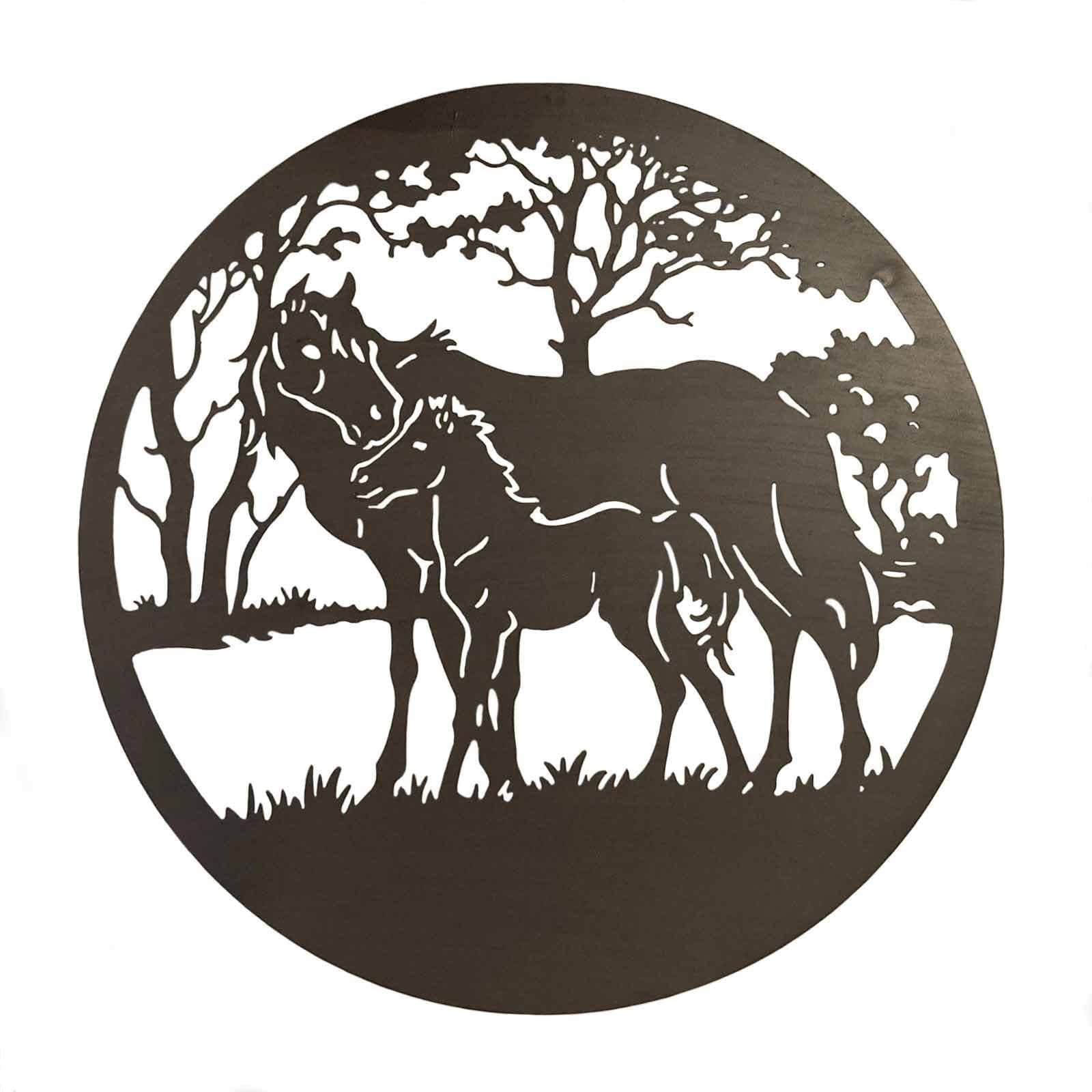 60cm Horses Iron Wall Decor