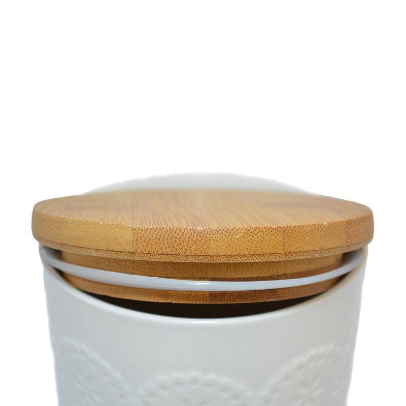 Lacy Porcelain Kitchen Canisters.