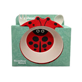 Lady Bird Bamboo Bowl and Cutlery Set
