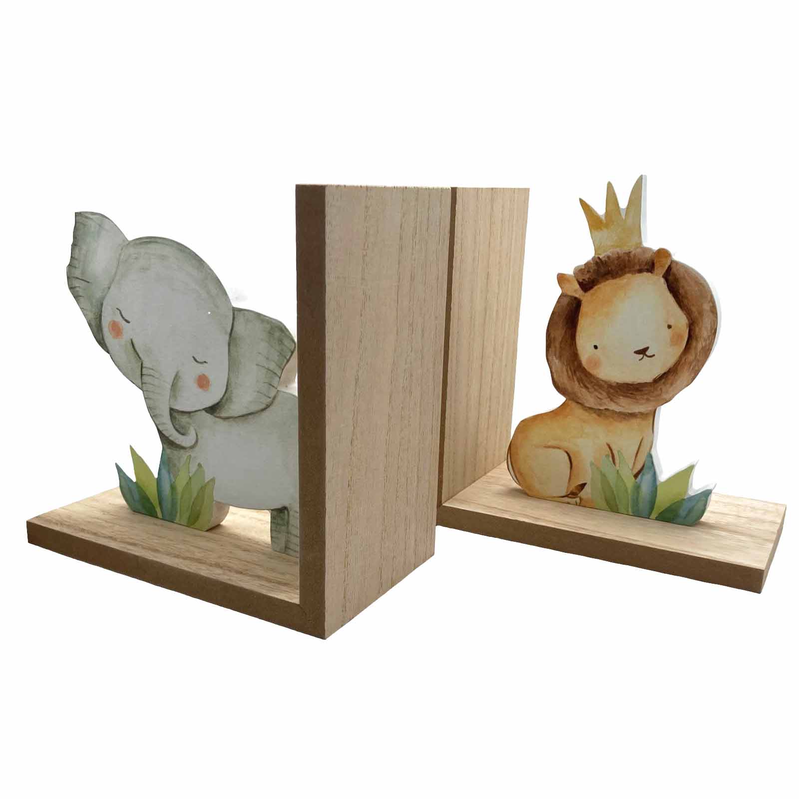 Little Moments Lion & Elephant Kids Bookends