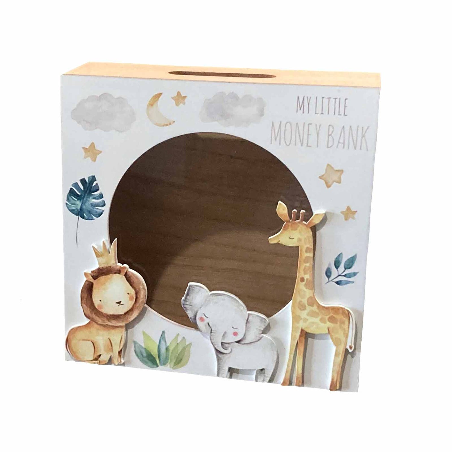 Little Moments Wooden Money Box Bank