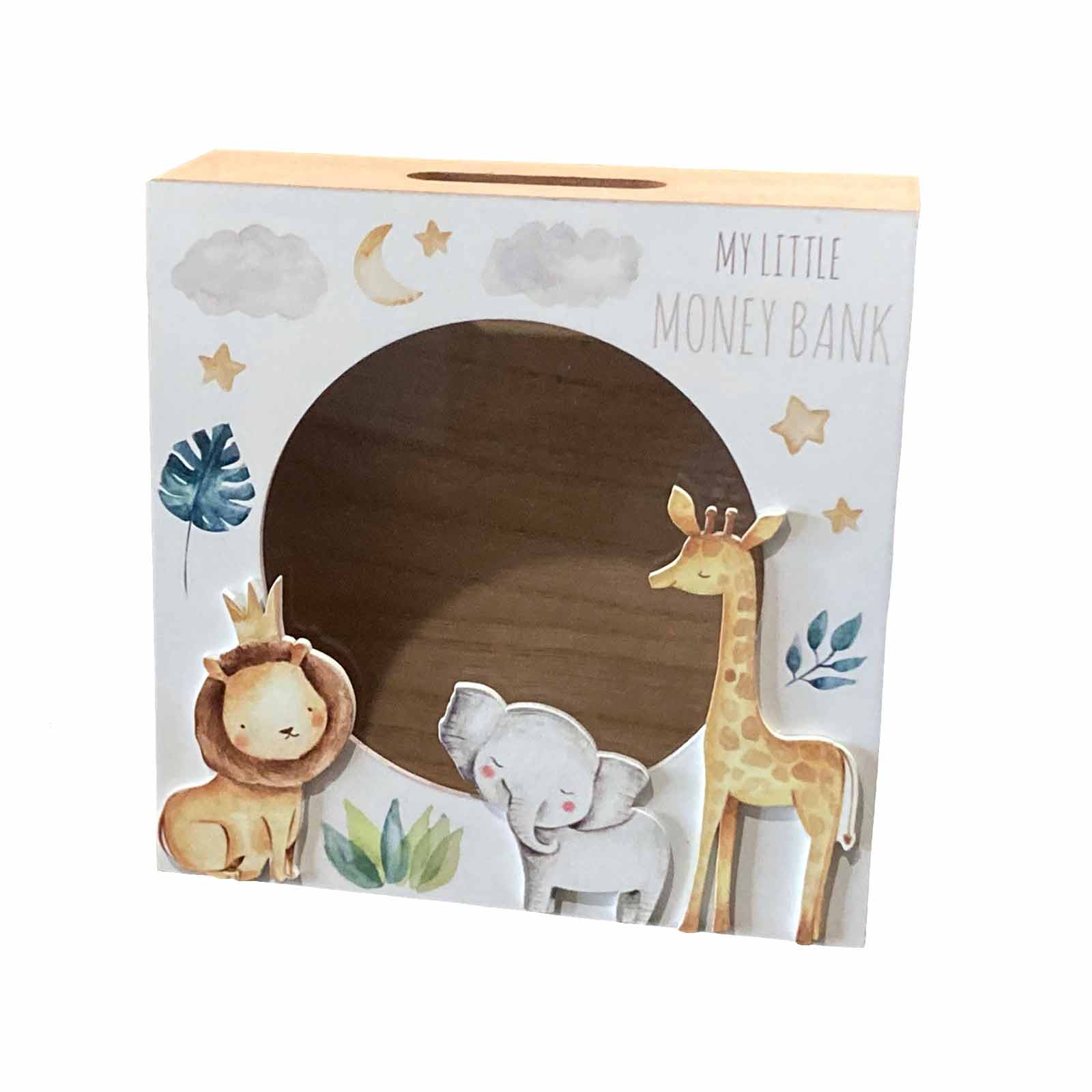 Little Moments Wooden Money Box Bank