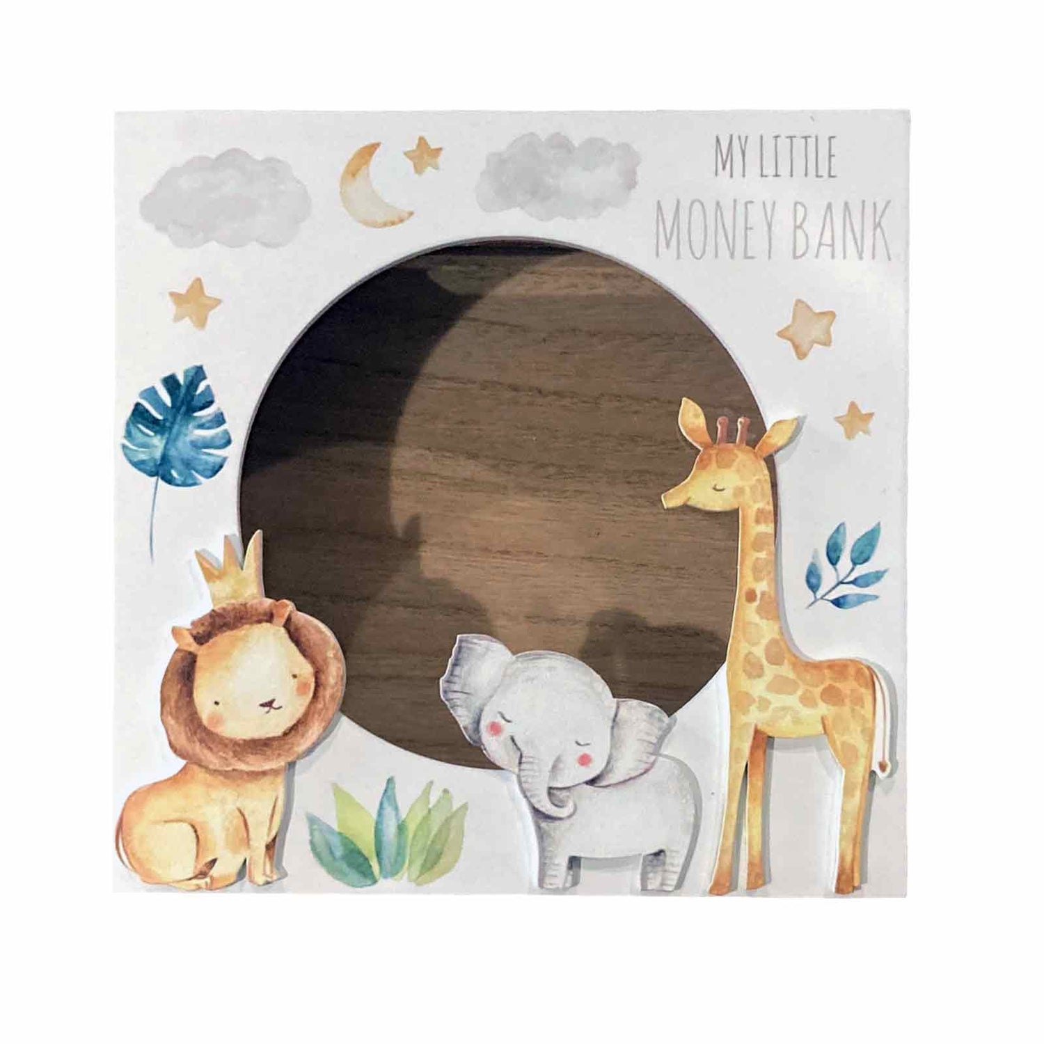Little Moments Wooden Money Box Bank