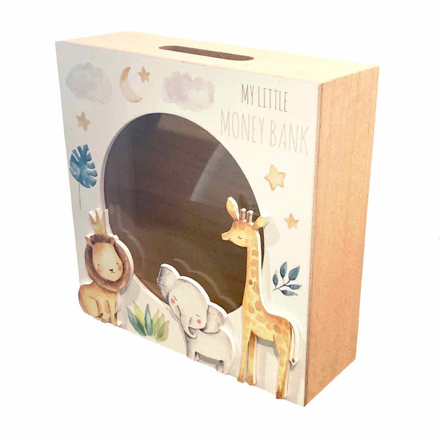 Little Moments Wooden Money Box Bank