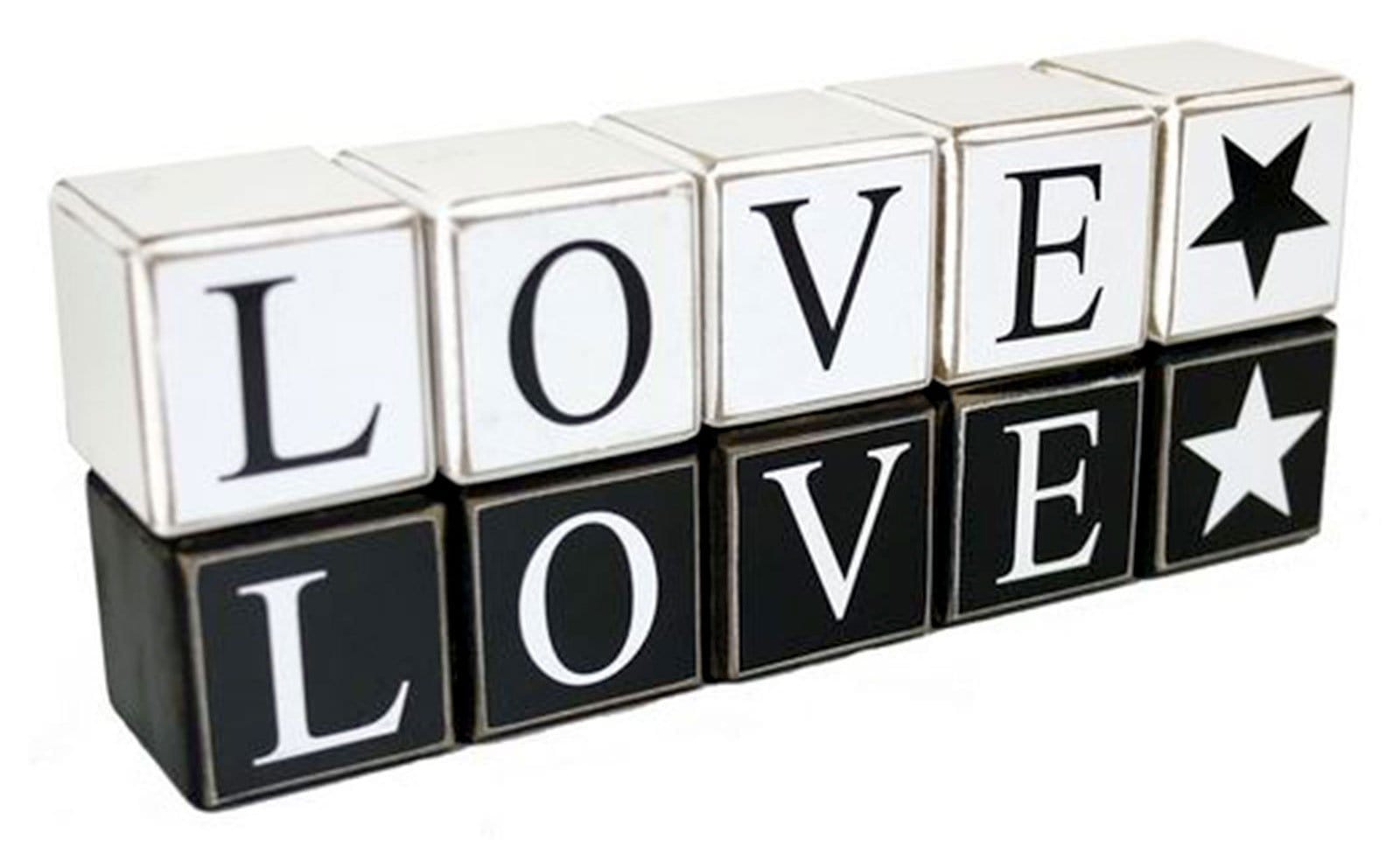 LOVE Wooden Letter Blocks.