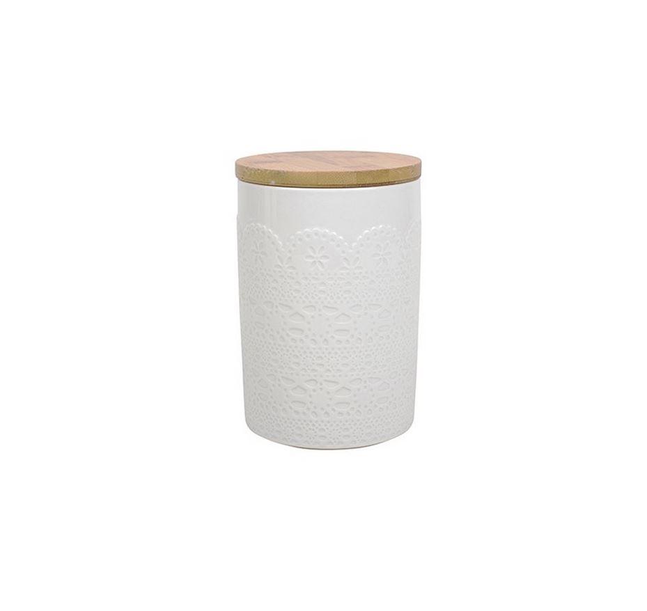 Lacy Porcelain Kitchen Canisters.