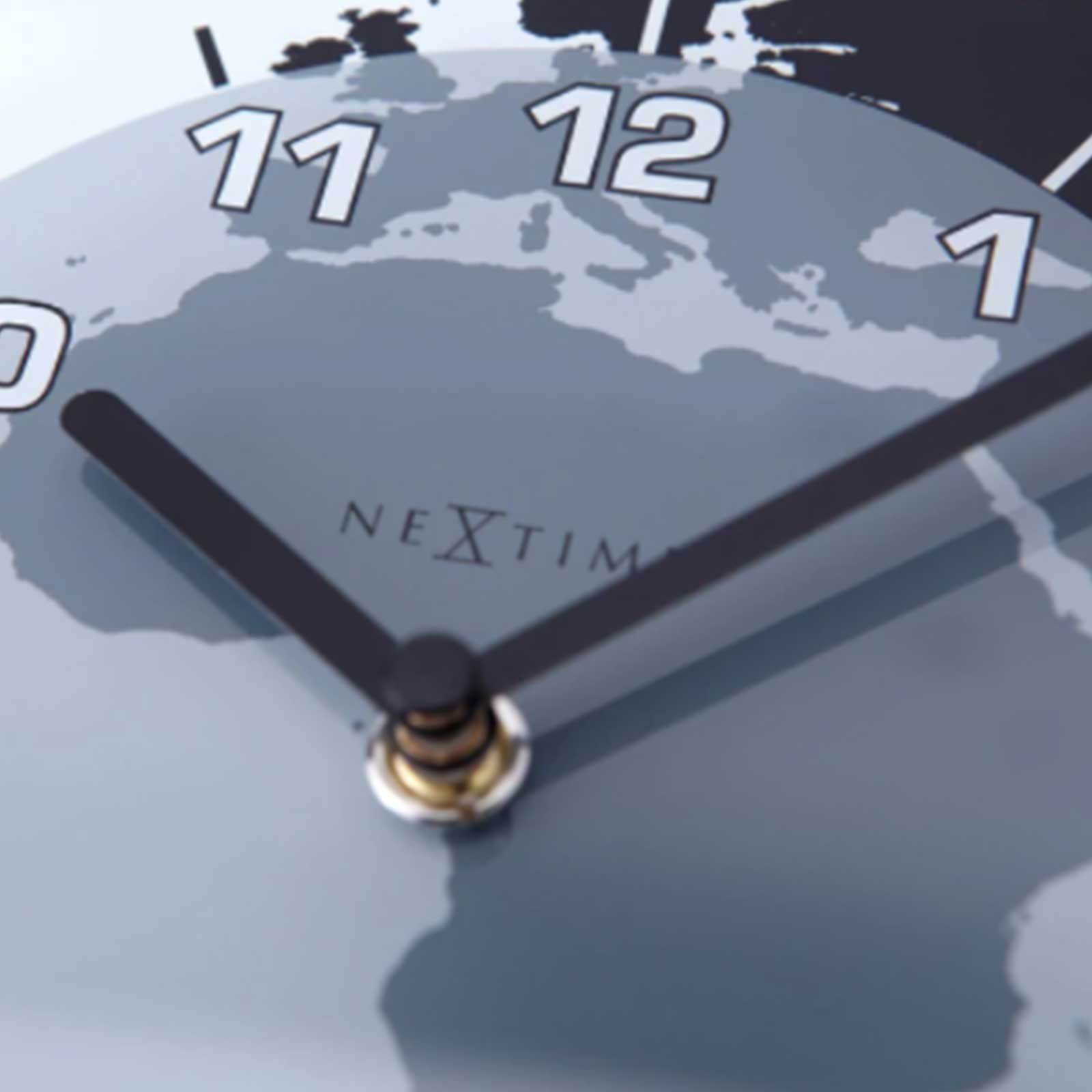 NeXtime Mondial Glass World Clock - 3 Faces