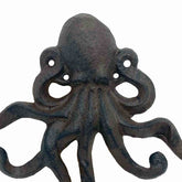 Mr Gecko Rust Brown Cast Iron Octopus Wall Hook