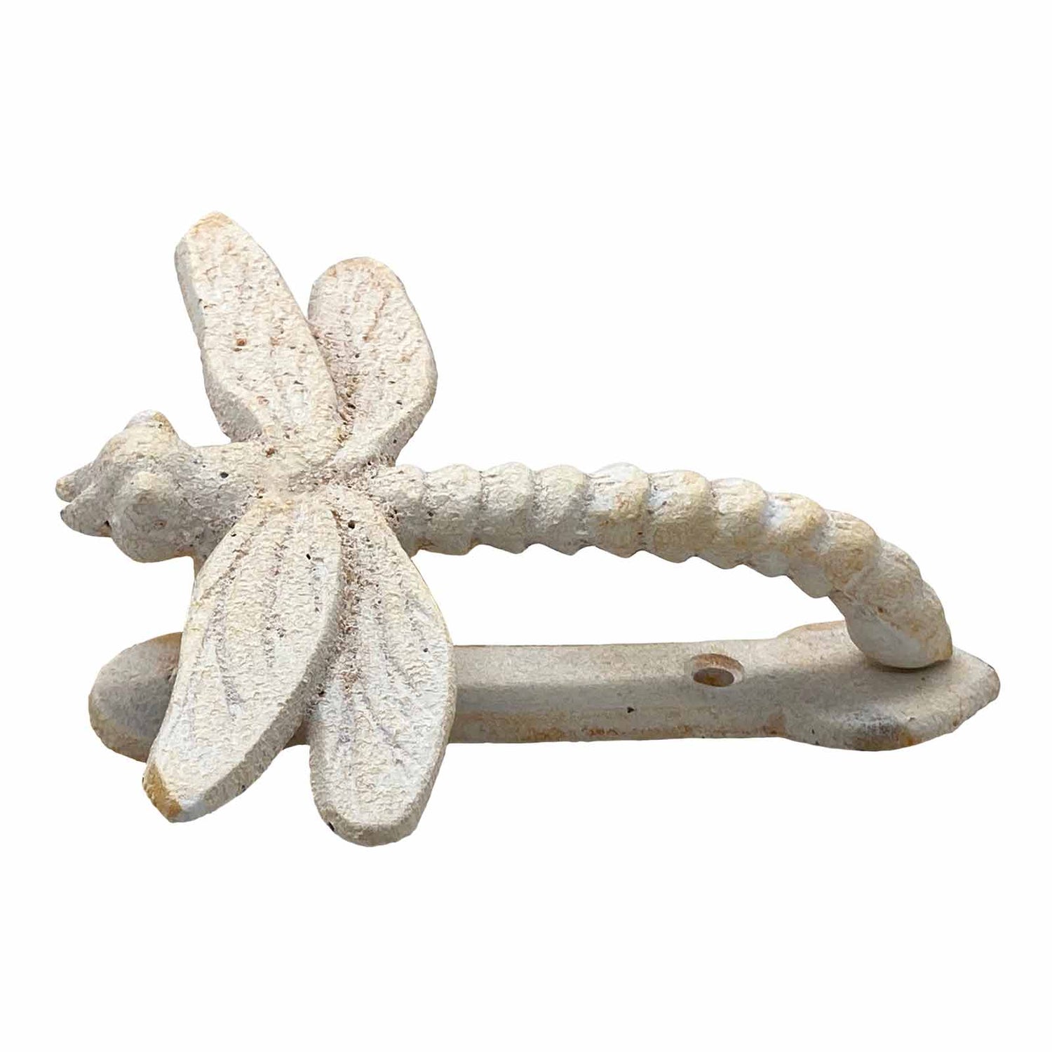 Mr Gecko White Dragonfly Cast Iron Door Knocker